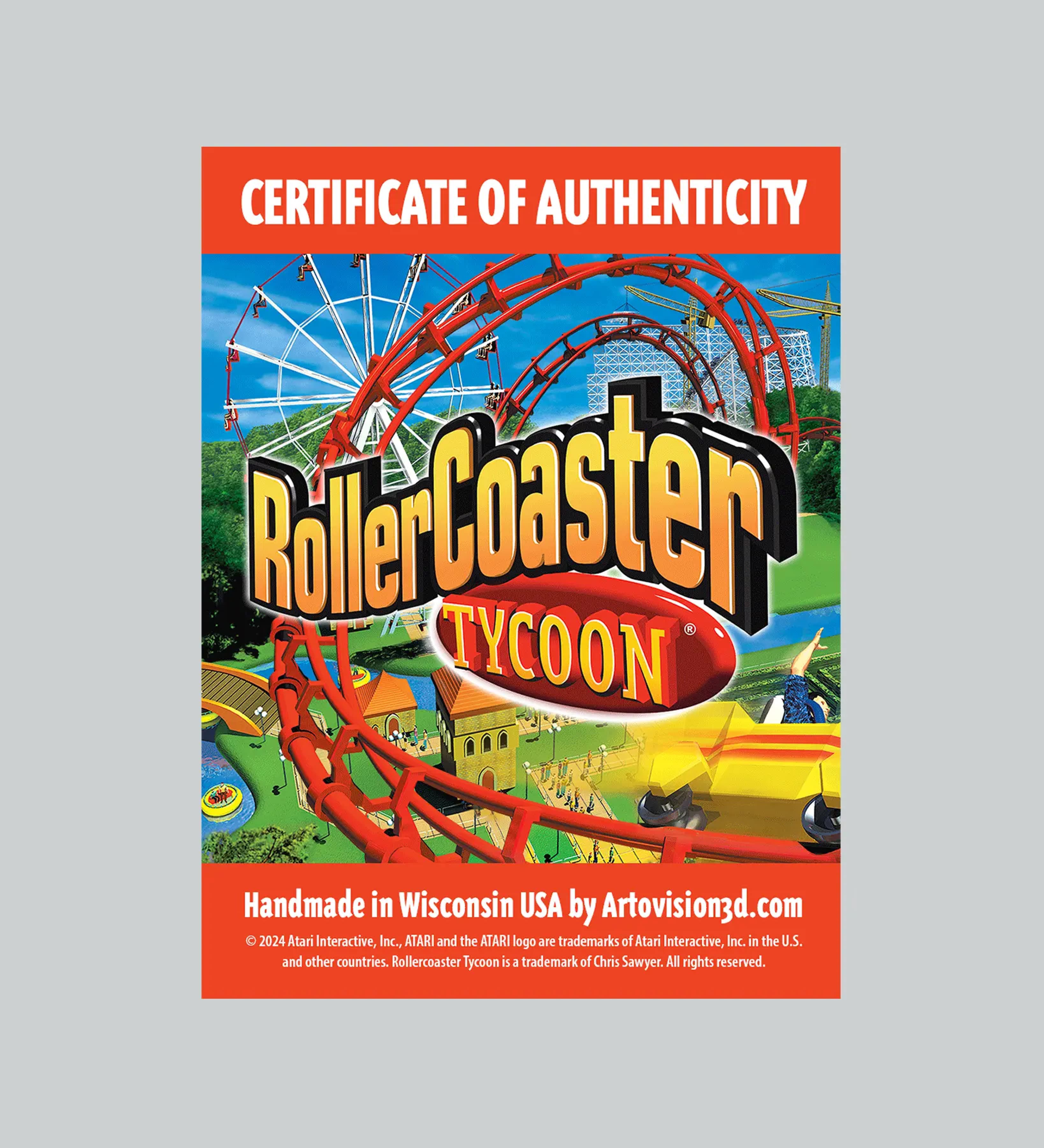 Rollercoaster Tycoon Shadowbox Art (Signed Limited Edition) - Image 5